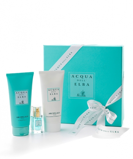 Verpackung Arcipelago Damen • Feuchtigkeitsspendende Körperlotion 200 ml + Duschgel 200 ml + Eau de Parfum 15 ml