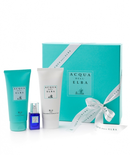 Gift Box Blu for Men • Moisturising Body Cream 200 ml + Shower Gel 200 ml + Eau de Parfum 15 ml