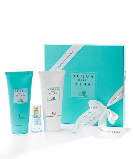 Gift Box Moisturising Body Cream 200 ml + Shower Gel 200 ml + Eau de Parfum 15 ml • Blu for women