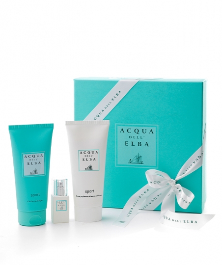 Verpackung Sport • Feuchtigkeitsspendende Körperlotion 200 ml + Duschgel 200 ml + Eau de Parfum 15 ml