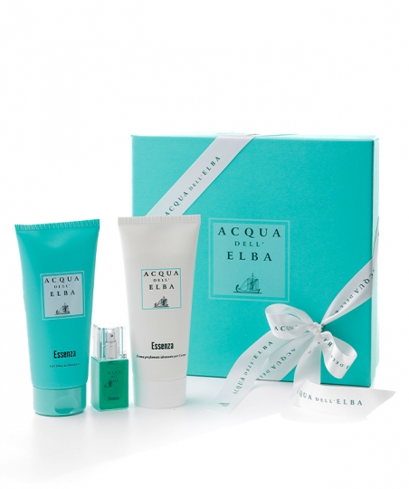 Verpackung  Essenza Herrenduft • Feuchtigkeitsspendende Körperlotion 200 ml + Duschgel 200 ml + Eau de Parfum 15 ml