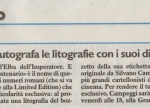 LA NAZIONE - SILVANO CAMPEGGI AUTOGRAFA LE LITOGRAFIE