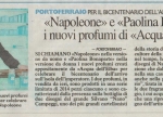 LA NAZIONE- NAPOLEONE E PAOLINA BONAPARTE: I NUOVI PROFUMI DI ACQUA DELL'ELBA