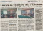 LA NAZIONE - LANCIATA LA FONDAZIONE ISOLA D'ELBA ONLUS